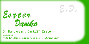 eszter damko business card